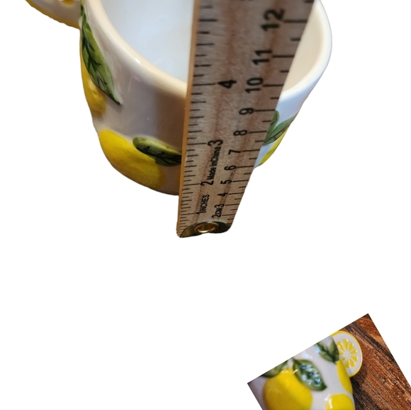 Lemon Cup Mug Painted by Hand..LANG by Design Group Cup.. Microwave/Dishwasher - Picture 5 of 6